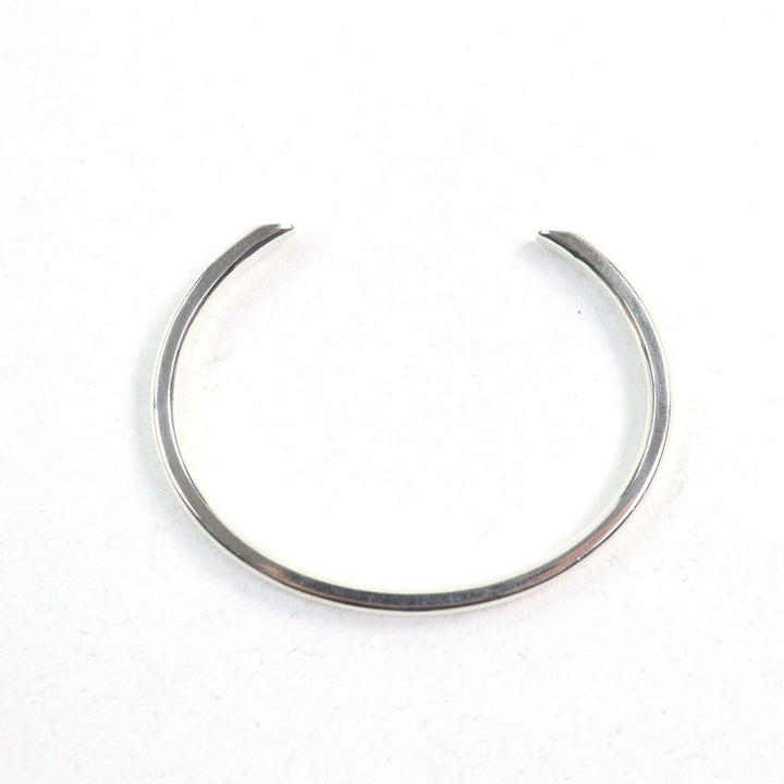 Great TIFFANY&Co. Bangle Narrow logo engraving Silver AG925 men
