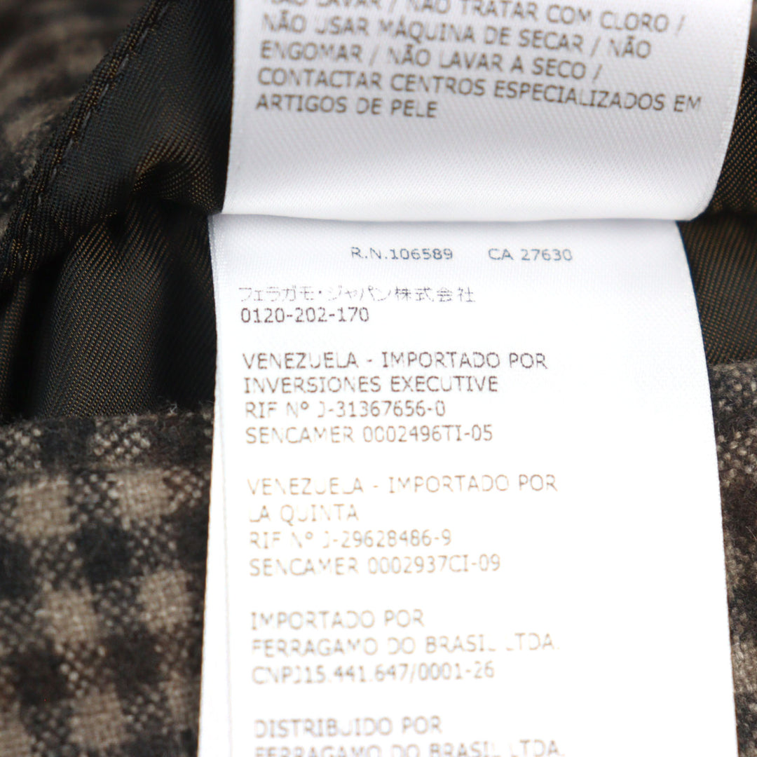 Excellent Salvatore Ferragamo jacket elbow patch single Check Pattern