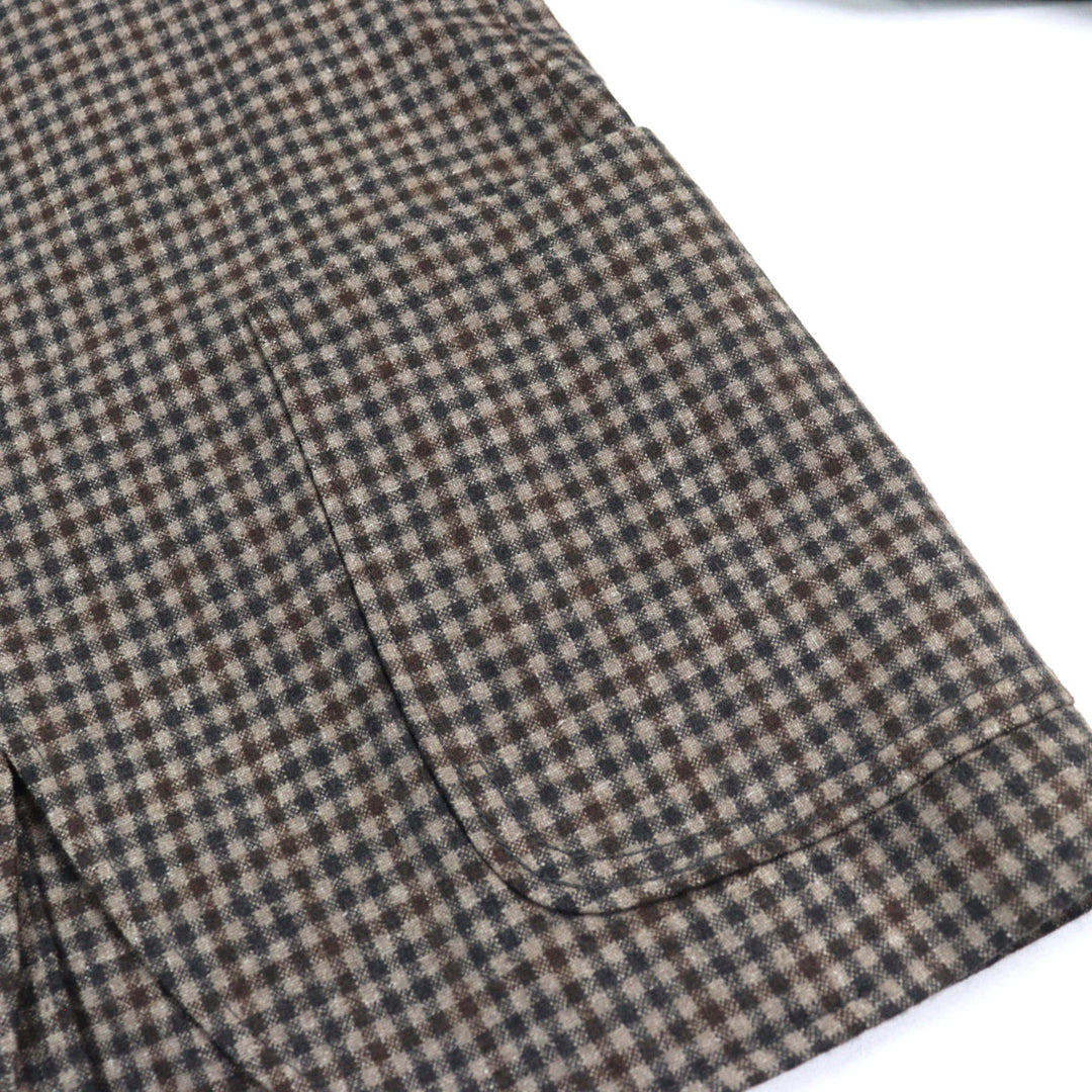 Excellent Salvatore Ferragamo tailored jacket Logo button elbow patch single Check Pattern