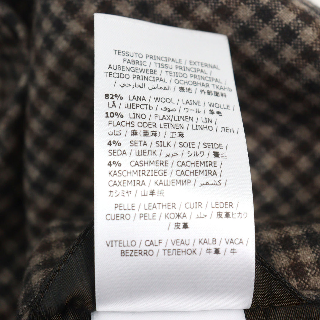 Excellent Salvatore Ferragamo jacket elbow patch single Check Pattern