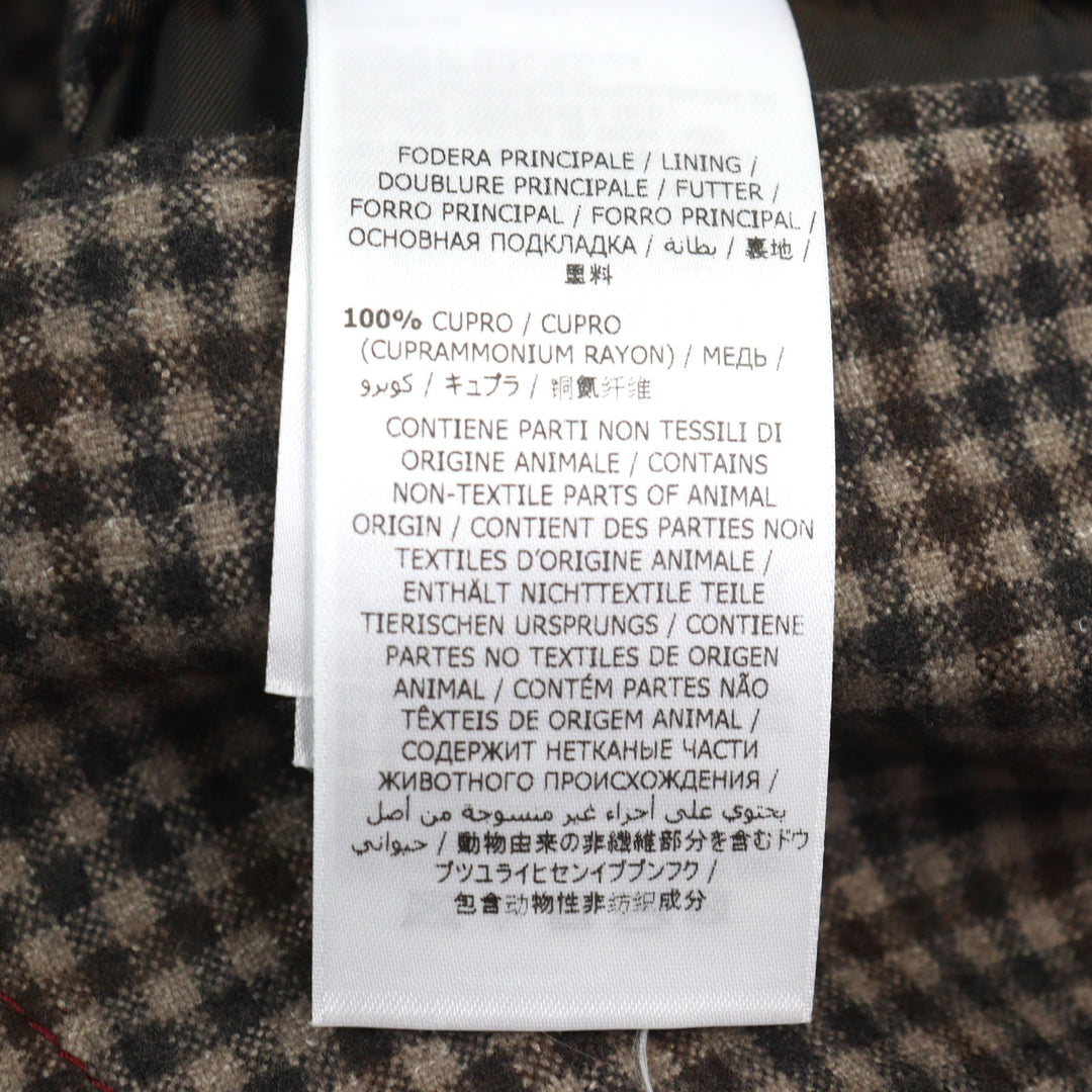 Excellent Salvatore Ferragamo tailored jacket Logo button elbow patch single Check Pattern