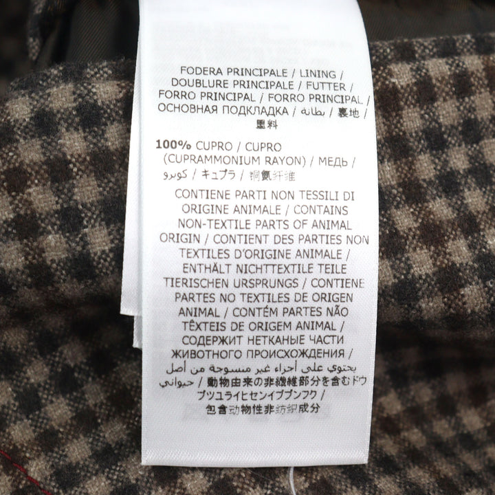 Excellent Salvatore Ferragamo jacket elbow patch single Check Pattern