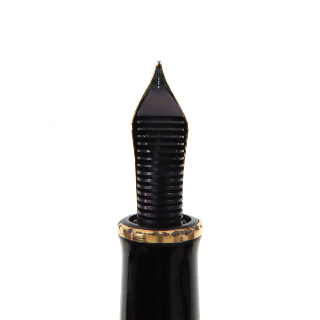 Great PERIKAN fountain pen Sovereign Striped Pattern Green Black Gold 14K M400