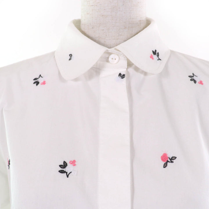 Great PATOU Long sleeve shirt Flower Embroidery Organic Cotton Baby 36