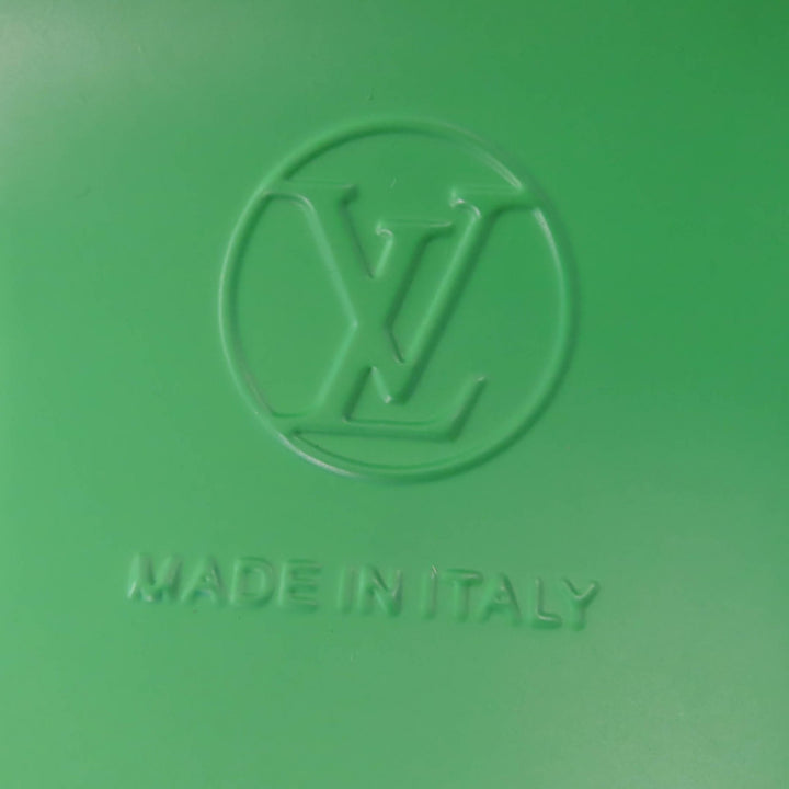 Pristine LOUIS VUITTON Sandals LV logo back strap green Patent leather Women 36