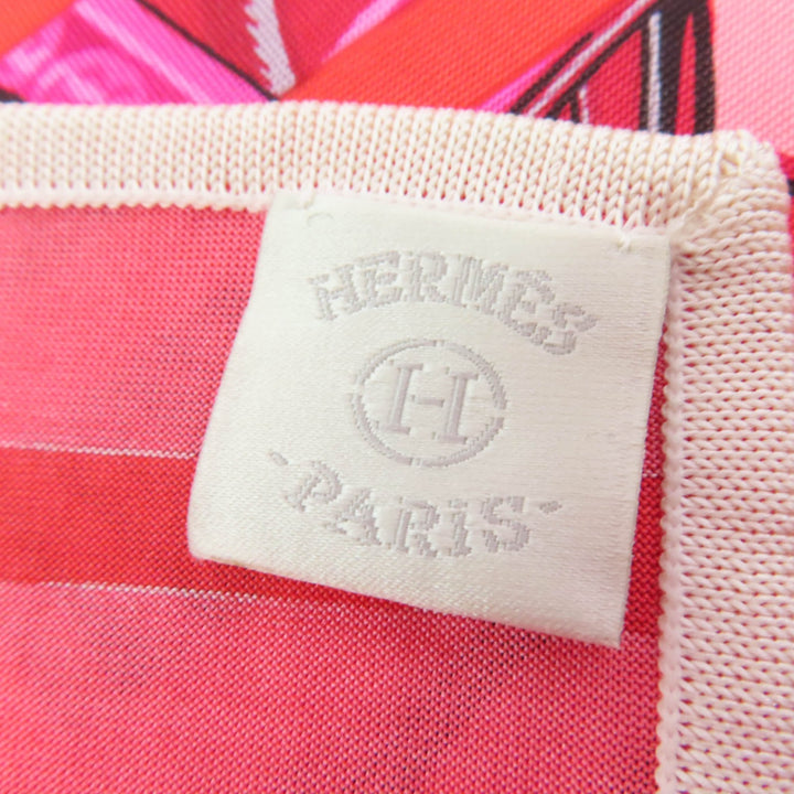 Excellent HERMES scarf BRIDES de GALA Brides for ceremonies Red series silk Women