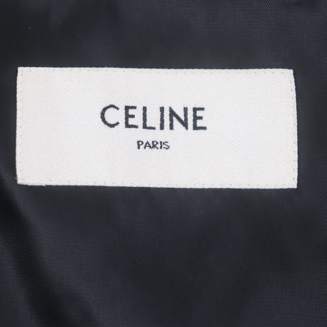 Excellent CELINE Blouson Loose Checkerboard Boule Silver 46 2W420819L