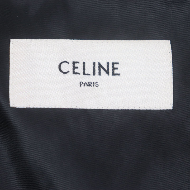 Excellent CELINE Blouson Loose Checkerboard Boule Silver 46 2W420819L