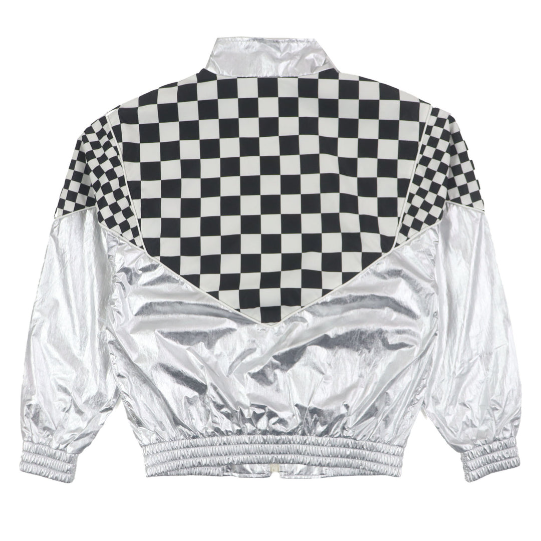 Excellent CELINE Blouson Loose Checkerboard Boule Silver 46 2W420819L