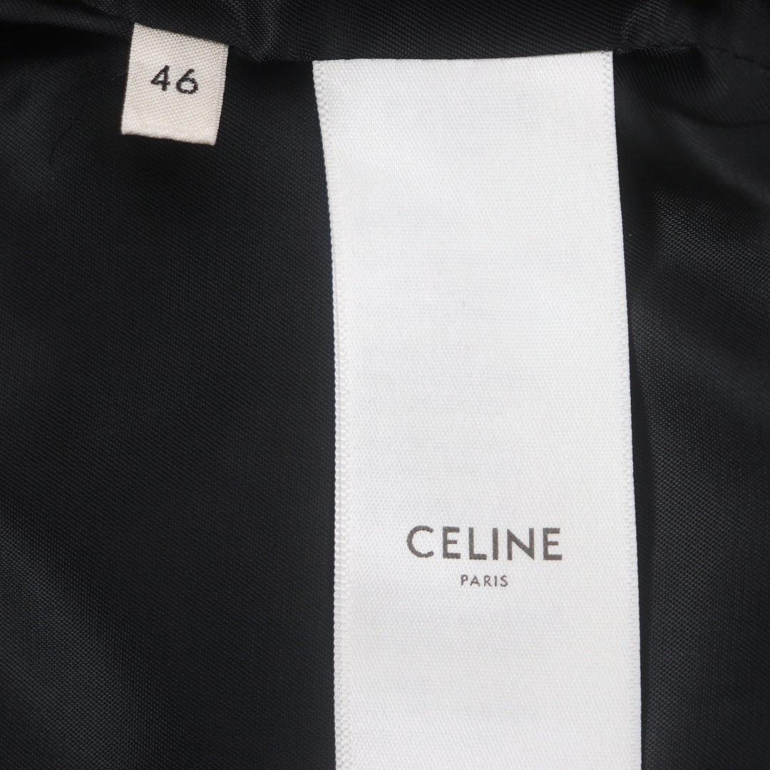 Excellent CELINE Blouson Loose Checkerboard Boule Silver 46 2W420819L