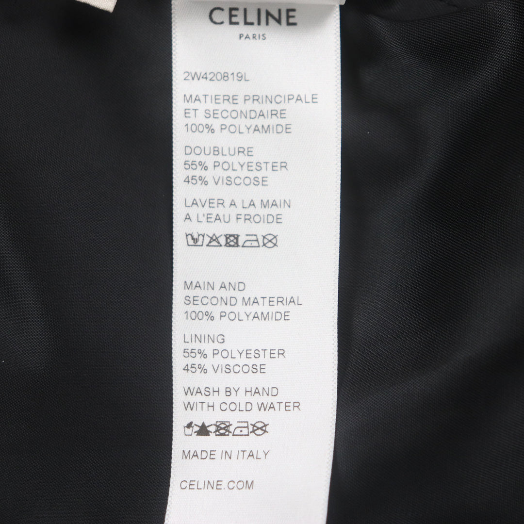 Excellent CELINE Blouson Loose Checkerboard Boule Silver 46 2W420819L