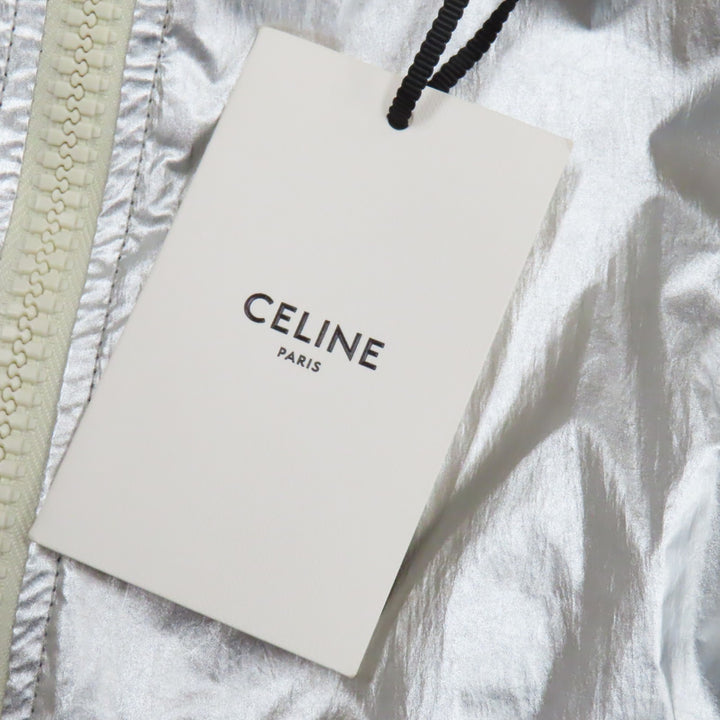 Excellent CELINE Blouson Loose Checkerboard Boule Silver 46 2W420819L