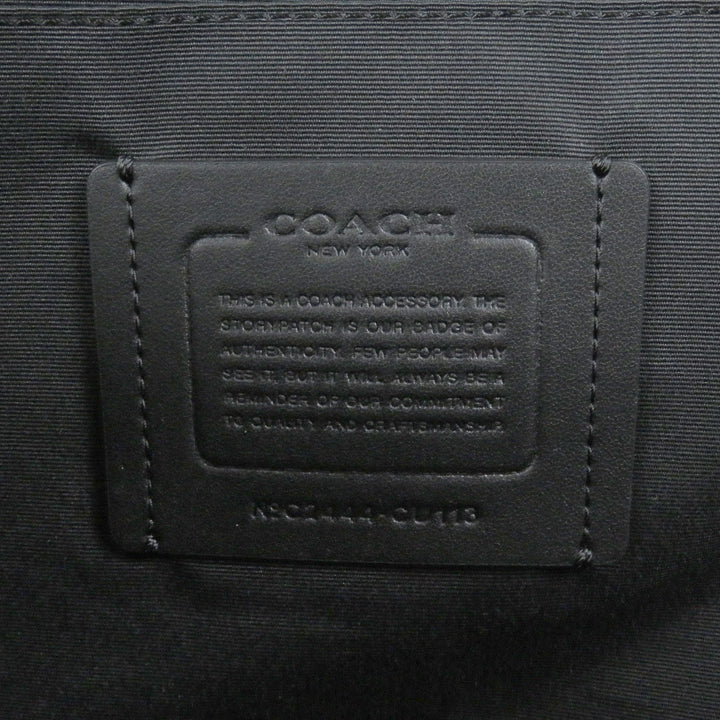 COACH Clutch bag Ethan Portfolio Signature Canvas Logo Silver Metal business bag