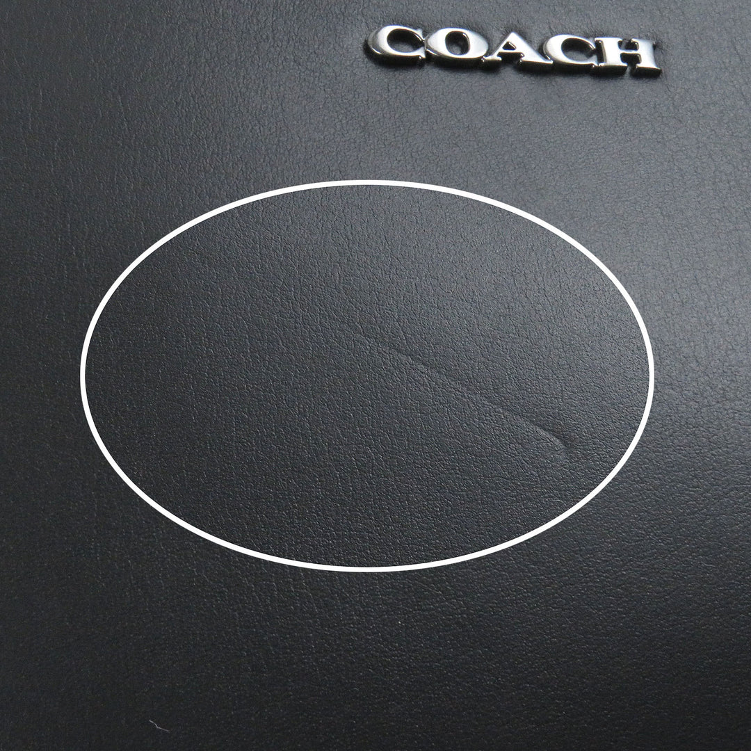 COACH Clutch bag Ethan Portfolio Signature Canvas Logo Silver Metal business bag