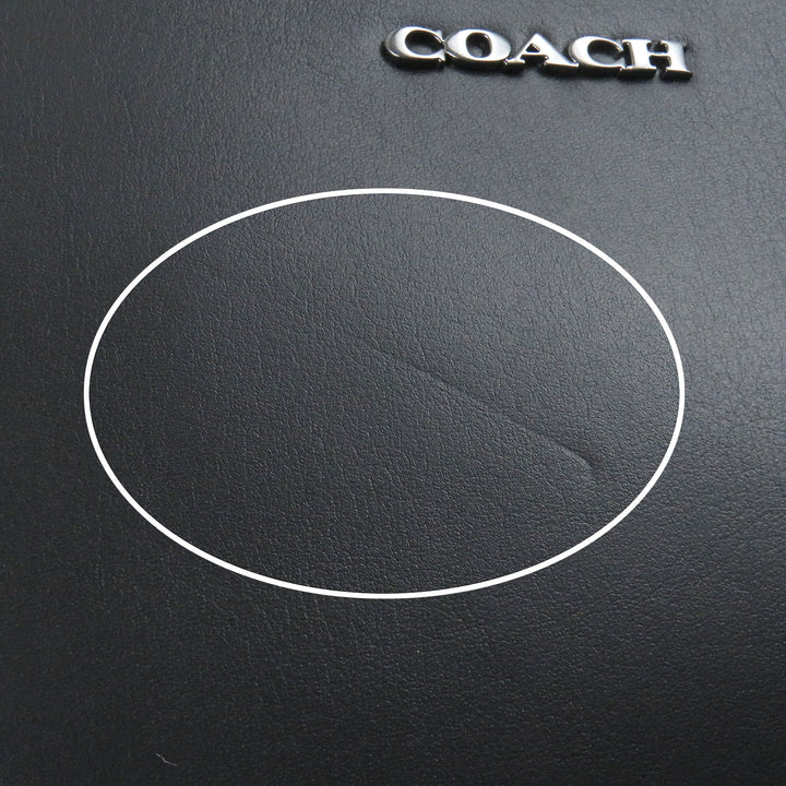 COACH Clutch bag Ethan Portfolio Signature Canvas Logo Silver Metal business bag