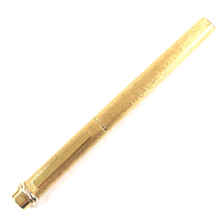 Excellent Cartier Ballpoint pen Trinity All-over pattern, cap style gold ー mens