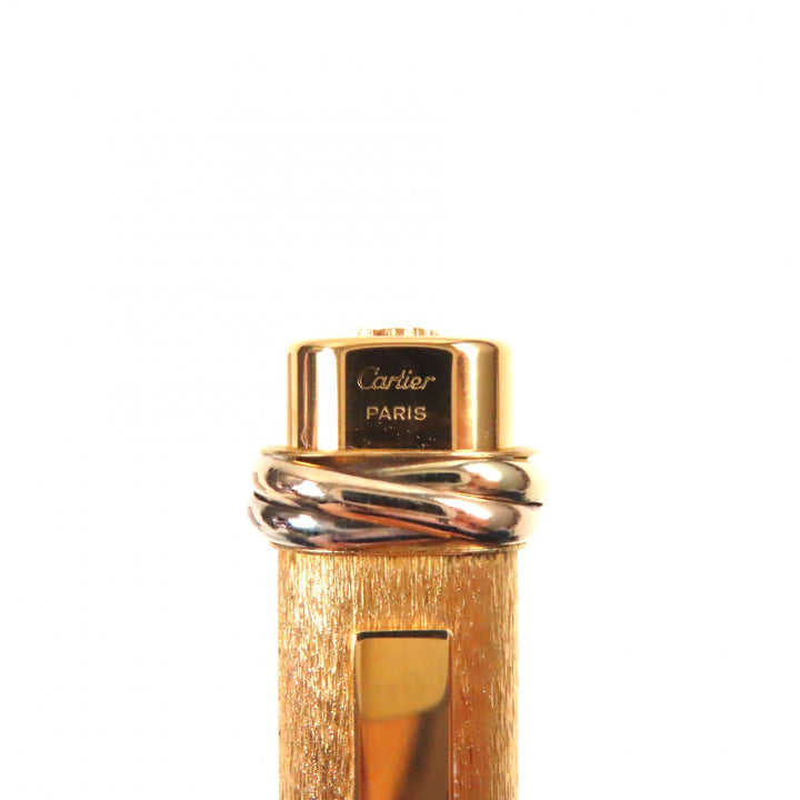 Excellent Cartier Ballpoint pen Trinity All-over pattern, cap style gold ー mens