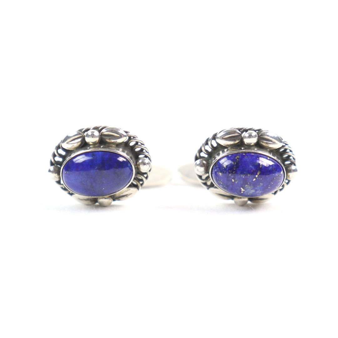 Very Good Georg Jensen Cufflinks cufflinks Silver blue 925 lapis lazuli men