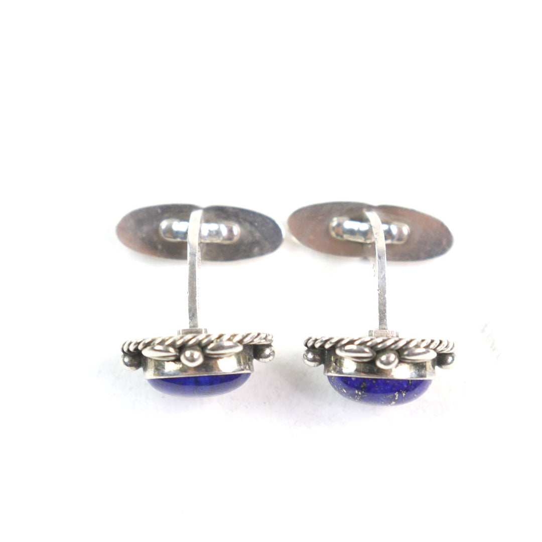 Very Good Georg Jensen Cufflinks cufflinks Silver blue 925 lapis lazuli men