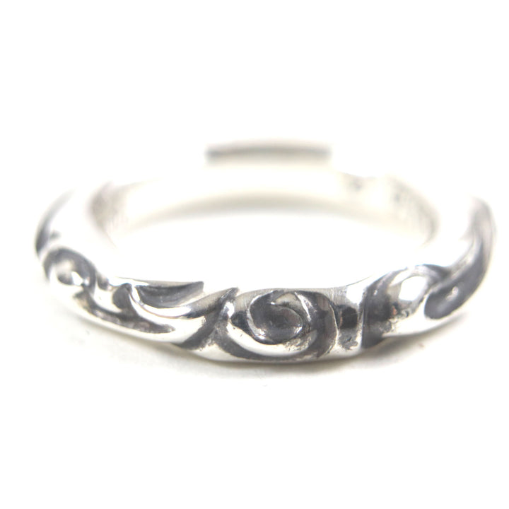 Excellent CHROME HEARTS Ring Scroll banding Silver 925 mens