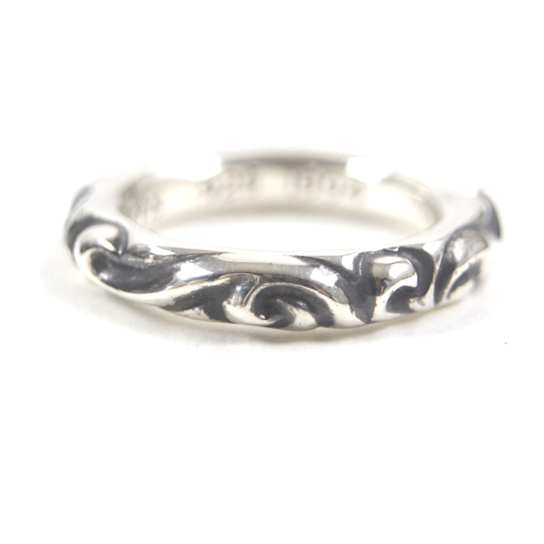 Excellent CHROME HEARTS Ring Scroll banding Silver 925 mens