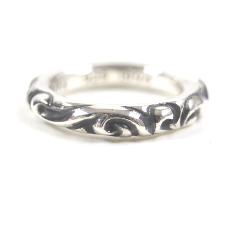 Excellent CHROME HEARTS Ring Scroll banding Silver 925 mens