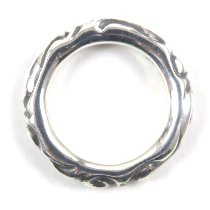Excellent CHROME HEARTS Ring Scroll banding Silver 925 mens