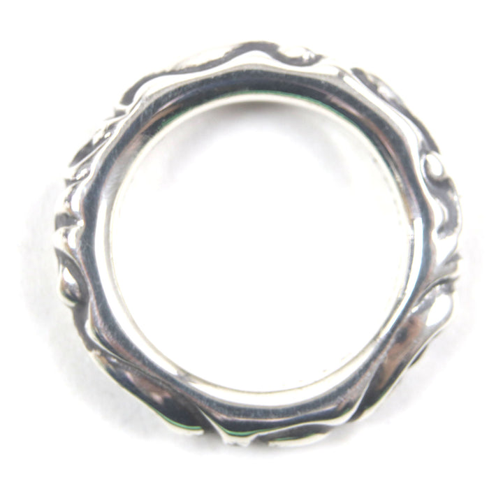 Excellent CHROME HEARTS Ring Scroll banding Silver 925 mens