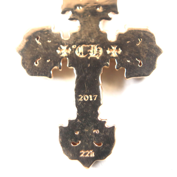 Great CHROME HEARTS Pendant top tiny filigree gold 22K mens