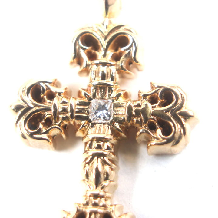 Great CHROME HEARTS Pendant top tiny filigree gold 22K mens
