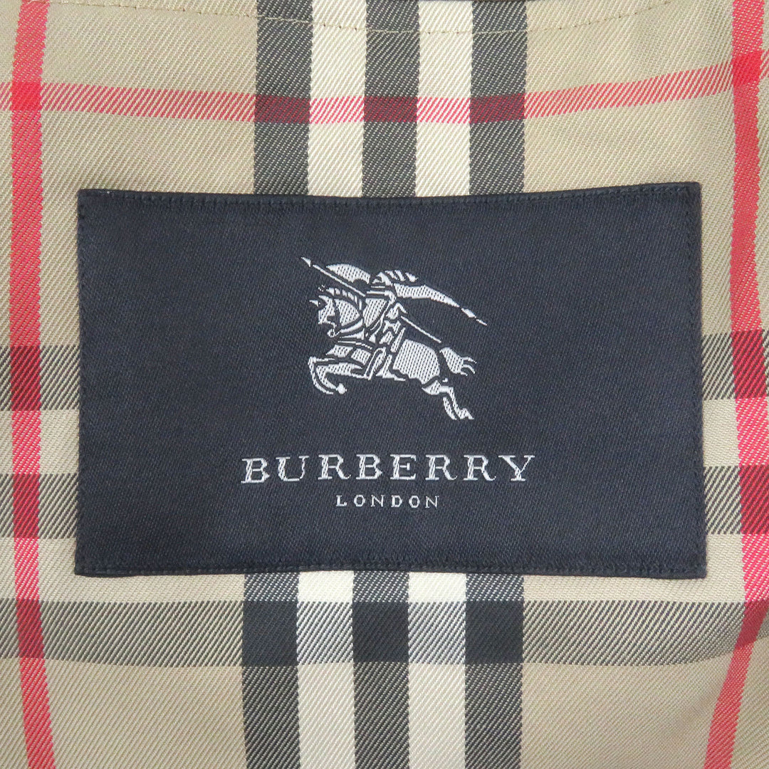 Very Good BURBERRY LONDON coat Nova check lining with quilted liner beige cotton mens