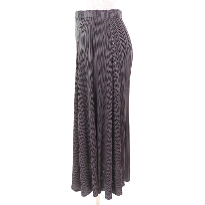 Excellent PLEATS PLEASE skirt knee length gray polyester Women 2 PP93-JG185