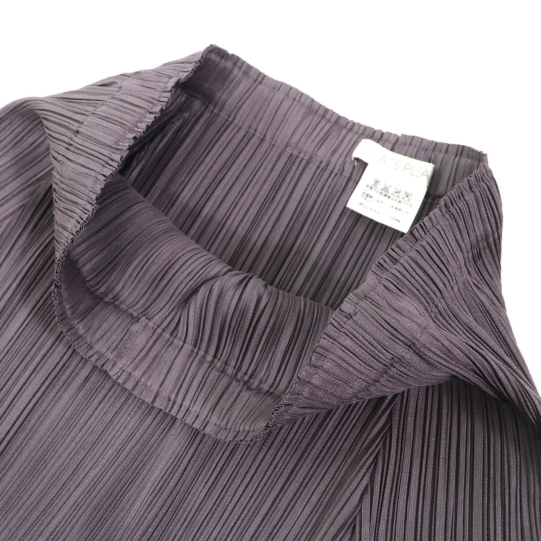 Excellent PLEATS PLEASE skirt knee length gray polyester Women 2 PP93-JG185
