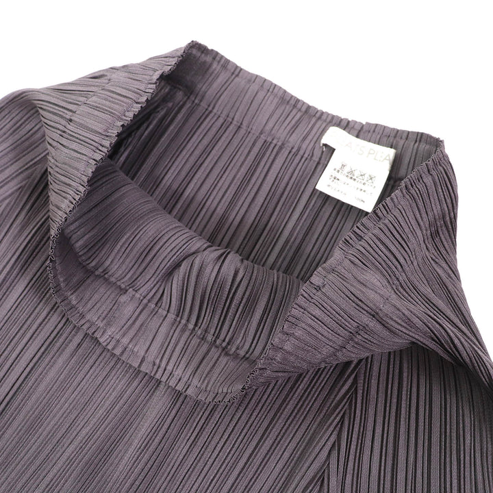 Excellent PLEATS PLEASE skirt knee length gray polyester Women 2 PP93-JG185