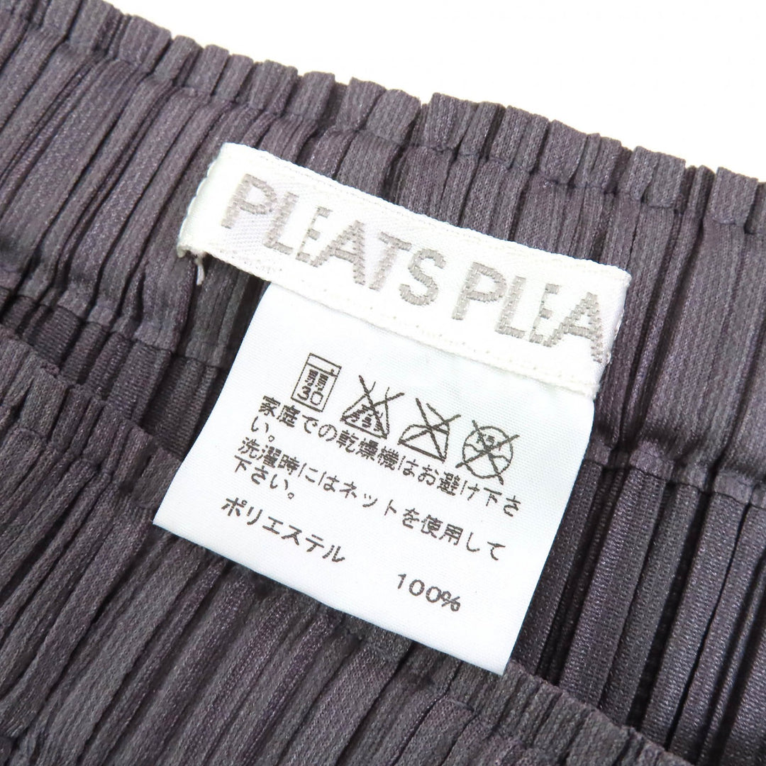 Excellent PLEATS PLEASE skirt knee length gray polyester Women 2 PP93-JG185
