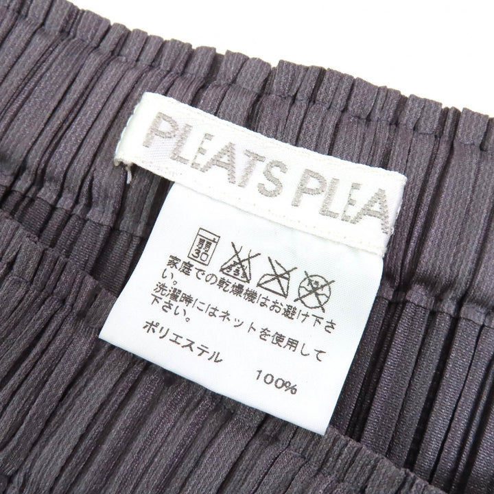 Excellent PLEATS PLEASE skirt knee length gray polyester Women 2 PP93-JG185