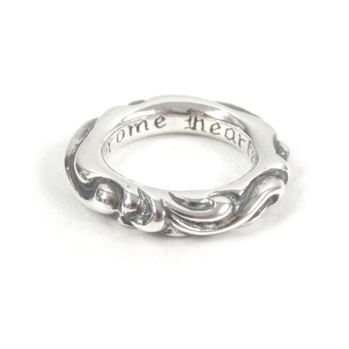Excellent CHROME HEARTS Ring Scroll Band Accessories Silver SV925 mens