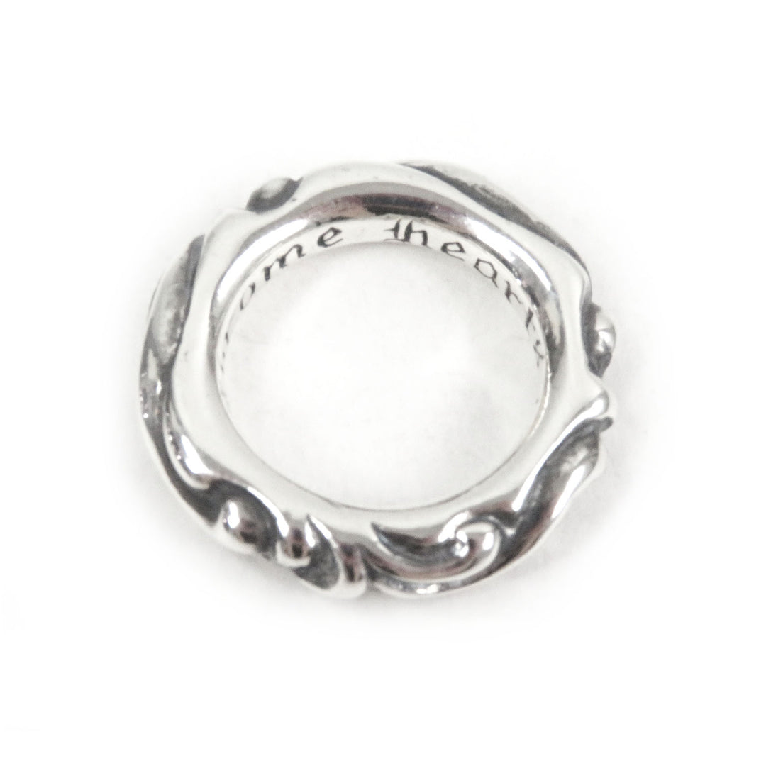 Excellent CHROME HEARTS Ring Scroll Band Accessories Silver SV925 mens