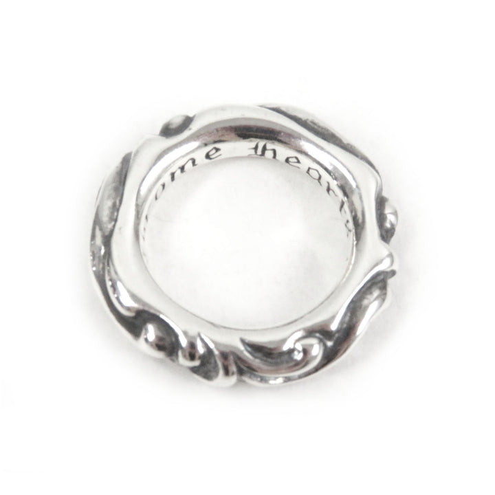 Excellent CHROME HEARTS Ring Scroll Band Accessories Silver SV925 mens