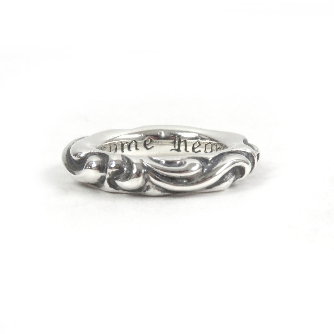 Excellent CHROME HEARTS Ring Scroll Band Accessories Silver SV925 mens