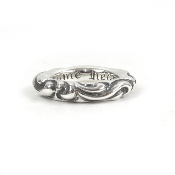 Excellent CHROME HEARTS Ring Scroll Band Accessories Silver SV925 mens