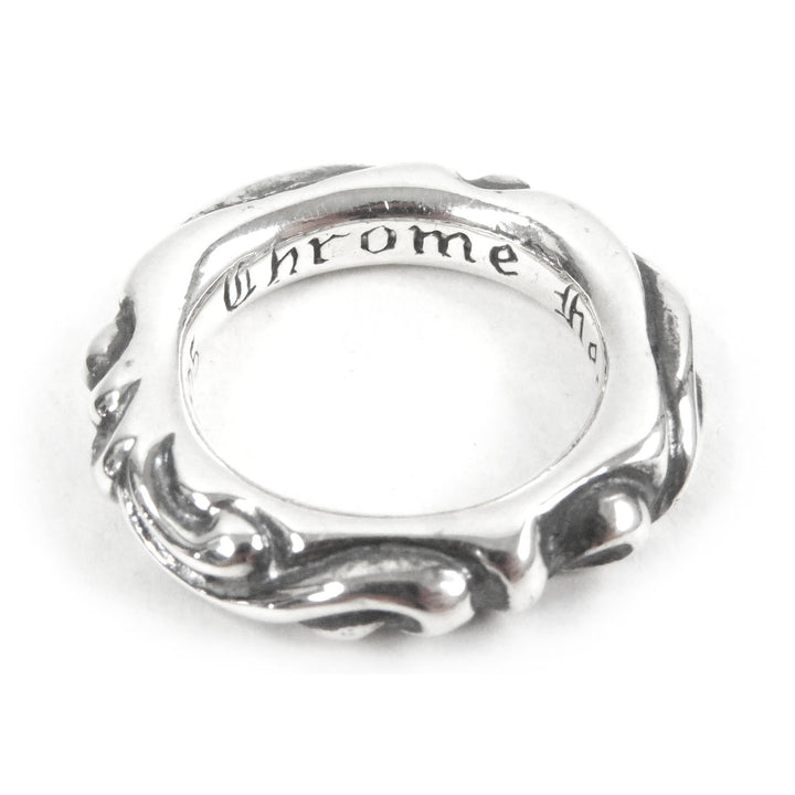 Excellent CHROME HEARTS Ring Scroll Band Accessories Silver SV925 mens