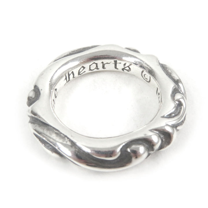 Excellent CHROME HEARTS Ring Scroll Band Accessories Silver SV925 mens