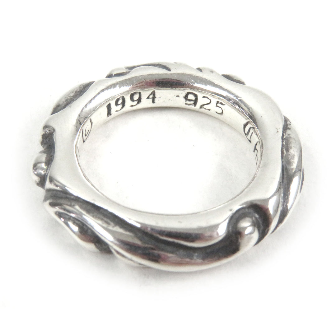 Excellent CHROME HEARTS Ring Scroll Band Accessories Silver SV925 mens