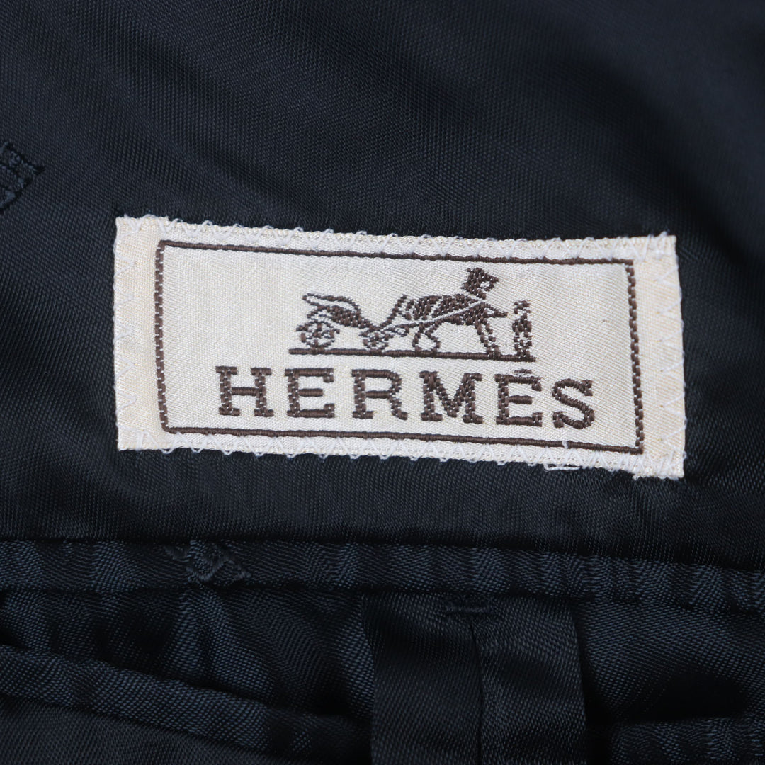 Excellent HERMES coat Brown wool mens 46