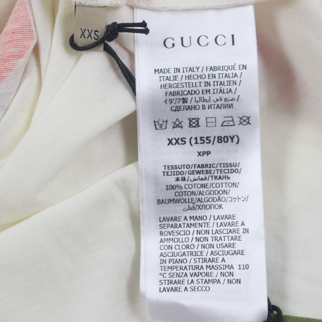 Excellent GUCCI Short sleeve T-shirt white cotton mens XXS 615044
