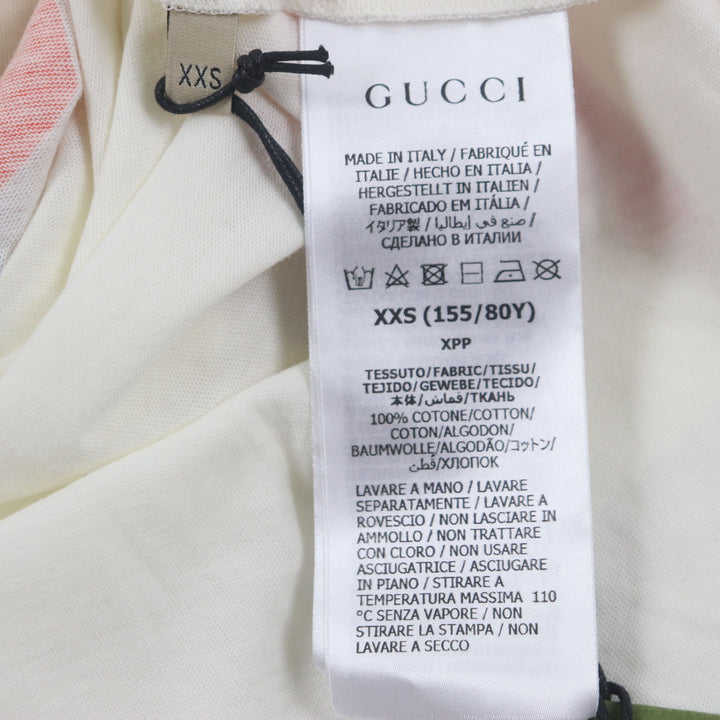 Excellent GUCCI Short sleeve T-shirt white cotton mens XXS 615044