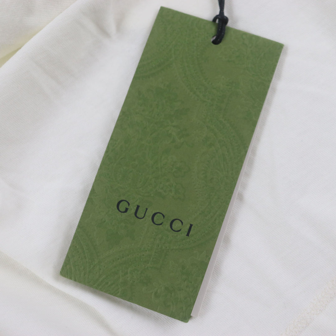 Excellent GUCCI Short sleeve T-shirt white cotton mens XXS 615044