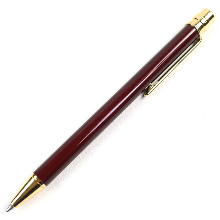 Excellent Cartier Ballpoint pen Santos de Cartier Logo engraved twist style Bordeaux gold