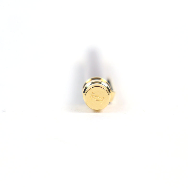 Excellent Cartier Ballpoint pen Santos de Cartier Logo engraved twist style Bordeaux gold
